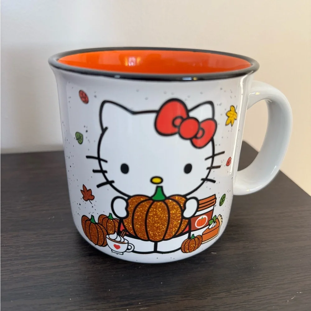 ❌ SOLD! ❌ Hello Kitty Pumpkin Mug - White and Orange - Picture 2 of 4
